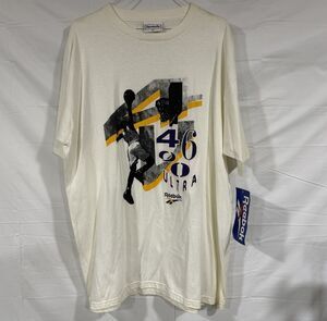 Reebok BB4600 Ultra Basketball Shirt Sz XL White Purple Yellow Shawn Kemp